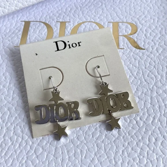 Y2K Dior Star Dangle Earrings - Picture 1 of 5